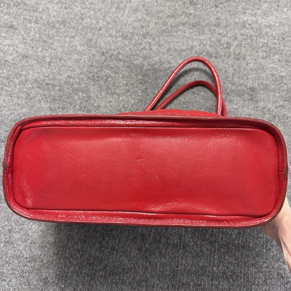 Lulu Guinness London Quilted Lips Large Tote Red‎ Patent